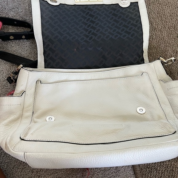 Diane Von Furstenberg white/black 440 courier satchel handbag - Picture 6 of 7